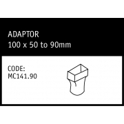 Marley Rectangular Adaptor 100x50mm to 80mm- MC141.80